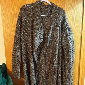 XL brown/white cardigan